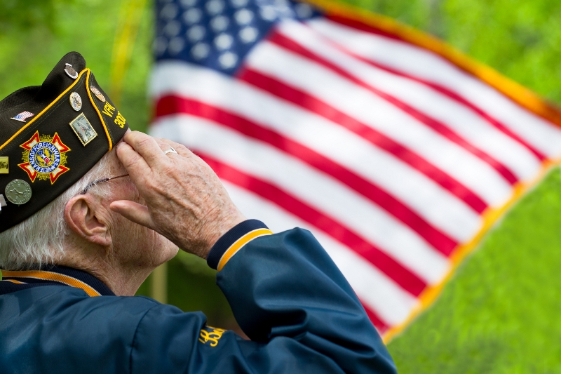 Image of Veteran Saluting